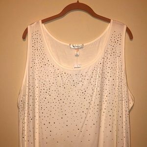 NWT💫Dressbarn Sleeveless Sparkle accent Blouse 3X